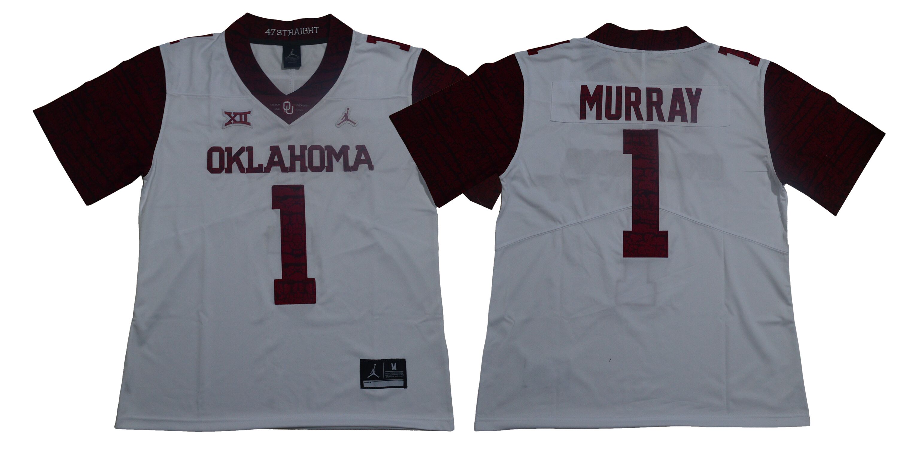 Men Oklahoma Sooners 1 Murray White Limited Stitched NCAA Jersey